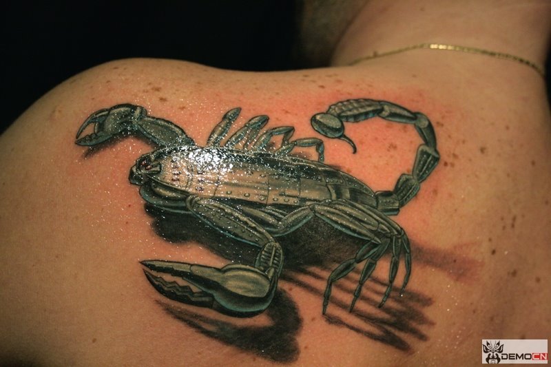This 3d Scorpion tattoo looks so real You can get more 3d tattoos here
