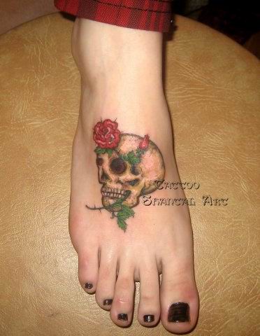 Foot Tattoo Designs flower