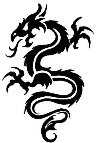 Cool dragon tribal tattoo