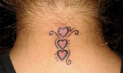 Heart Neck Tattoos for Women