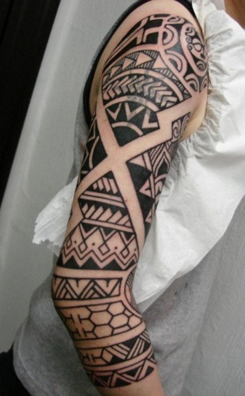 maori tattoo pictures. Arm Maori tattoo