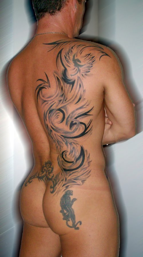 Filed under tribal back tattoo for men
