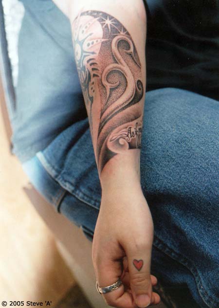 A tribal armband tattoo always goes on the arm by nature
