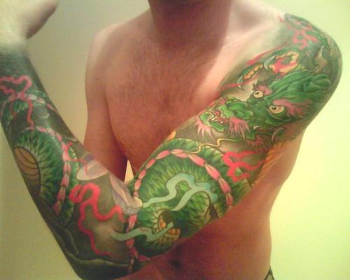 Japanese Dragon Sleeve Tattoos for Men