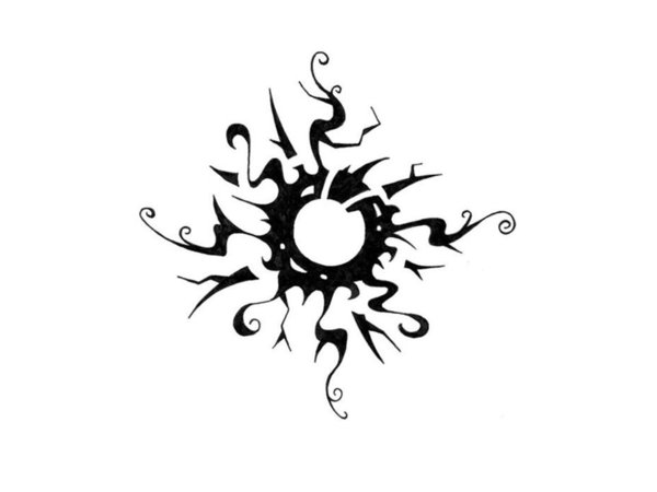 tribal sun tattoo designs. a simple tribal sun tattoo