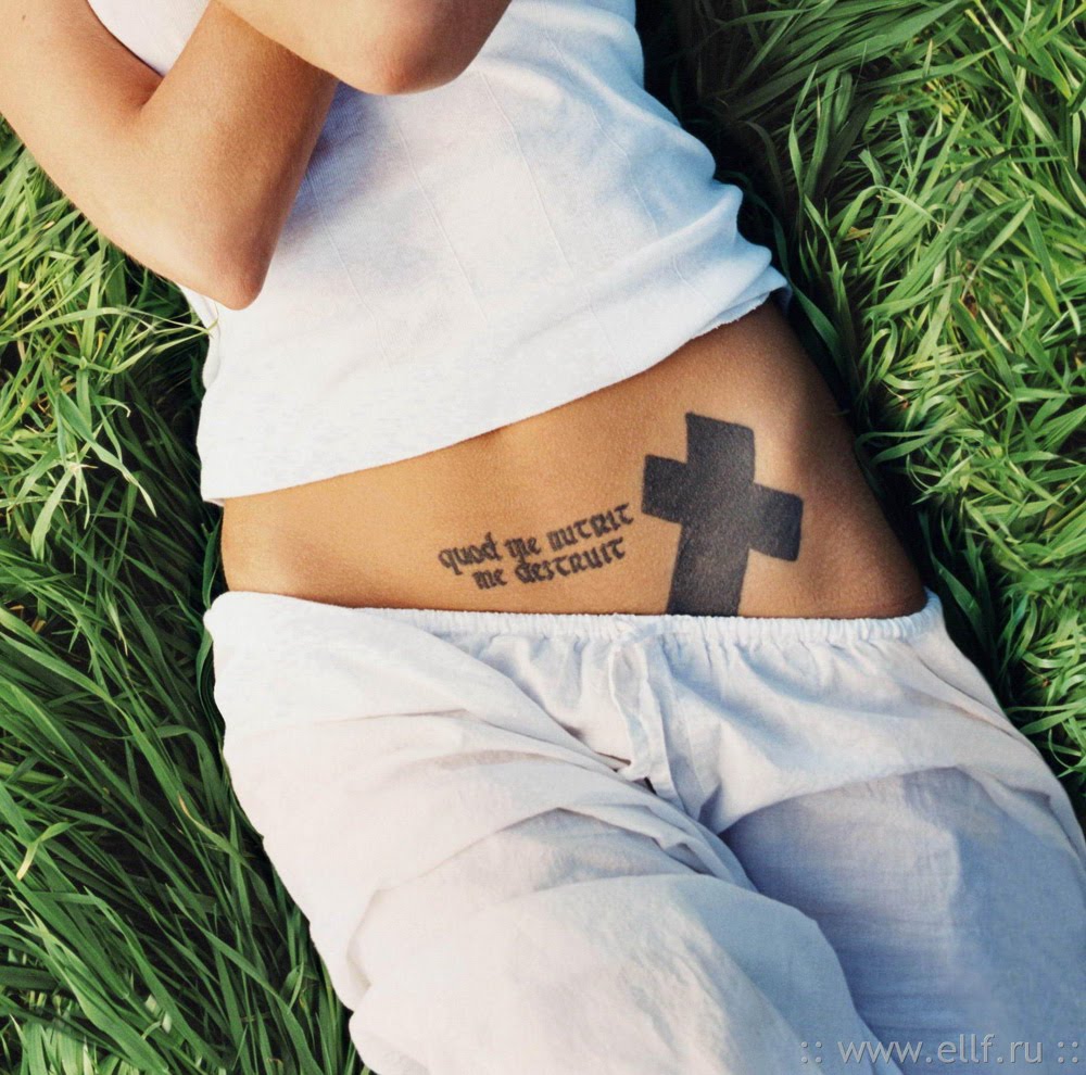 Angelina Jolie Hip Tattoo Art