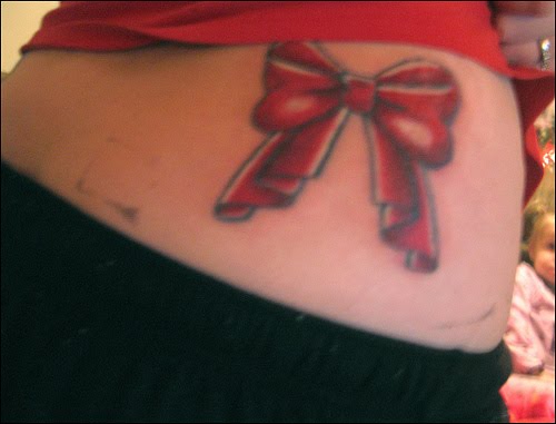 bow tattoo design. Bow Hip Tattoos