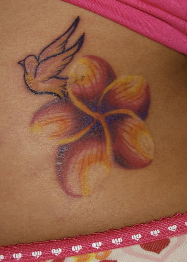 girl hip tattoos. Flower Hip Tattoos