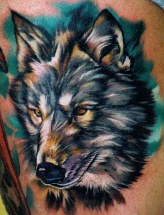 wolf tattoo art. Wolf Head Tattoos « tattoo art