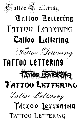 Lettering Name Style Tattoo Fonts